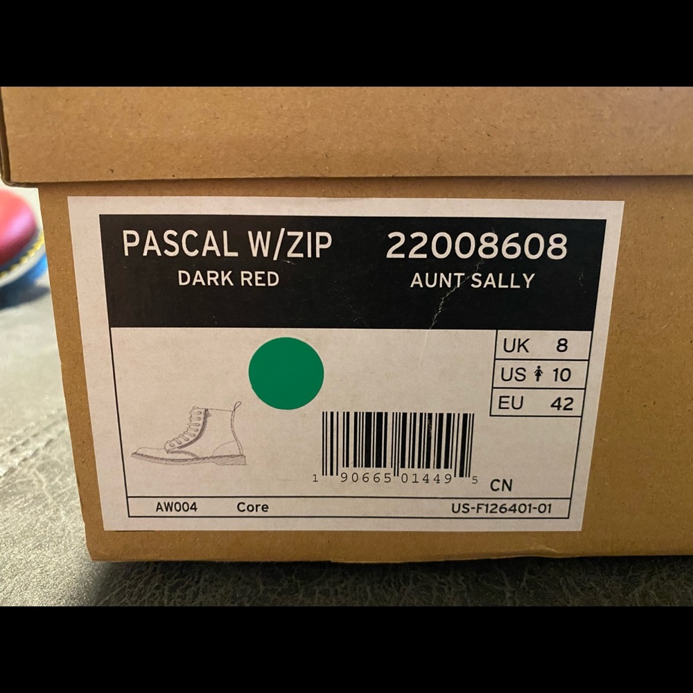Dr. Martens Pascal w/zip dark red